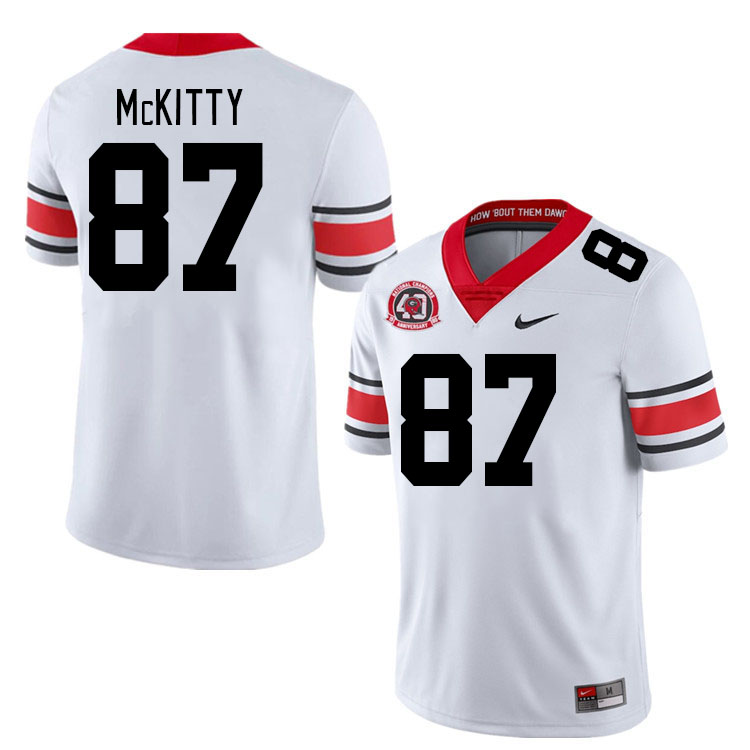#87 Tre McKitty Georgia Bulldogs Jerseys Football Stitched-40th Anniversary